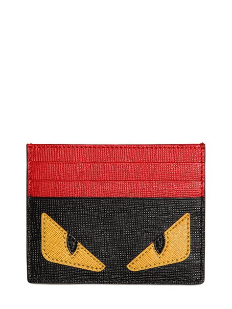 fendi black eye cardholder|Fendi bifold card holder.